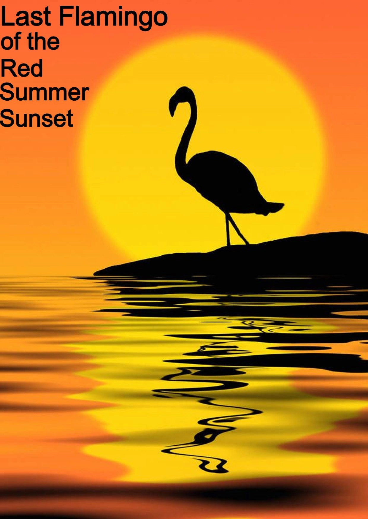 Last Flamingo of the Red Summer Sunset