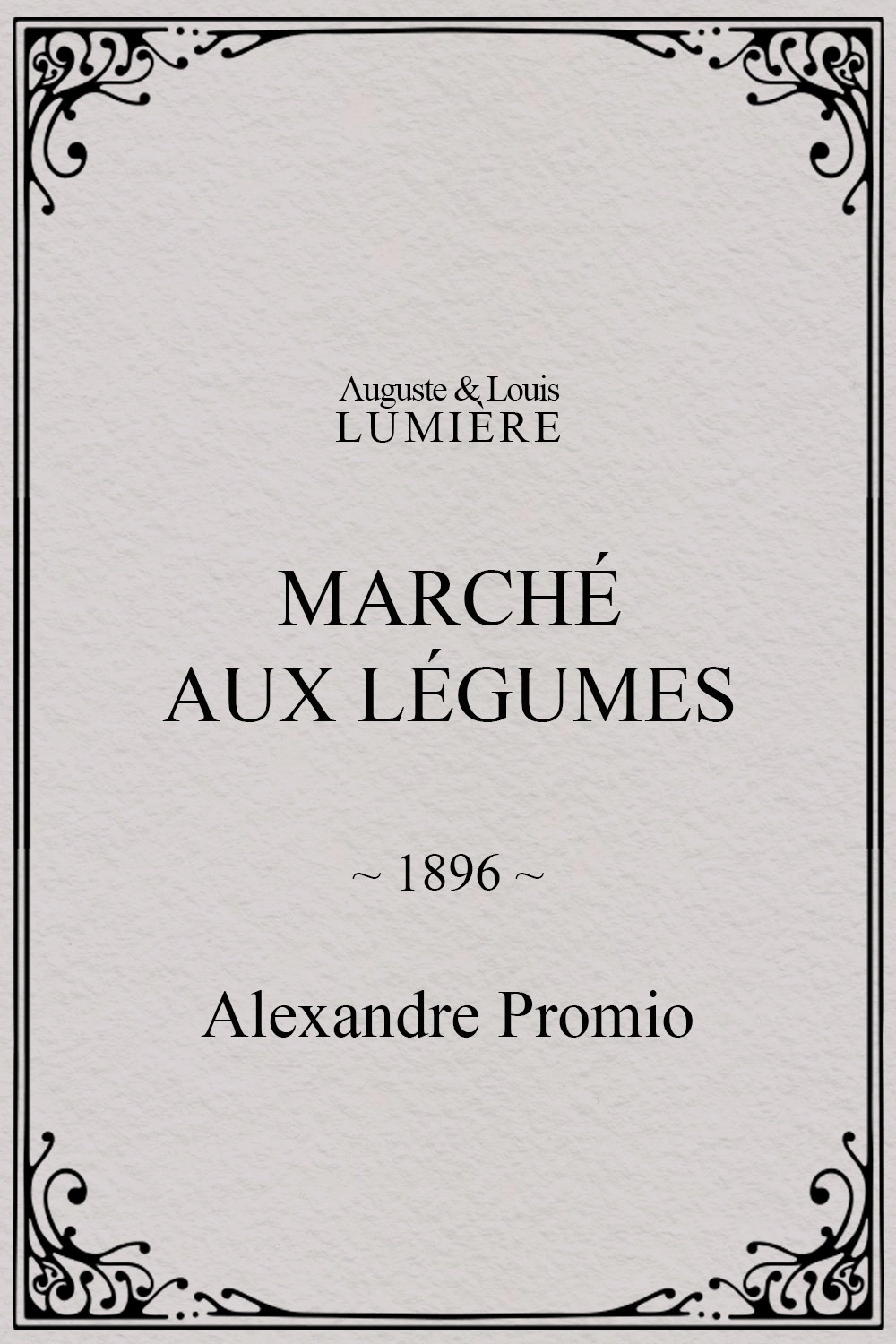 Marché aux légumes