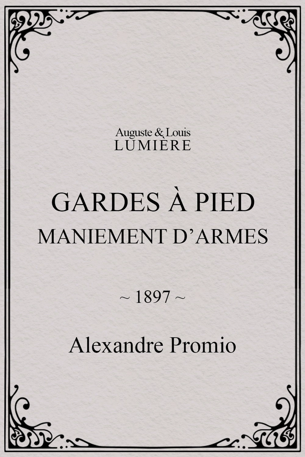 Gardes à pied : maniement d’armes