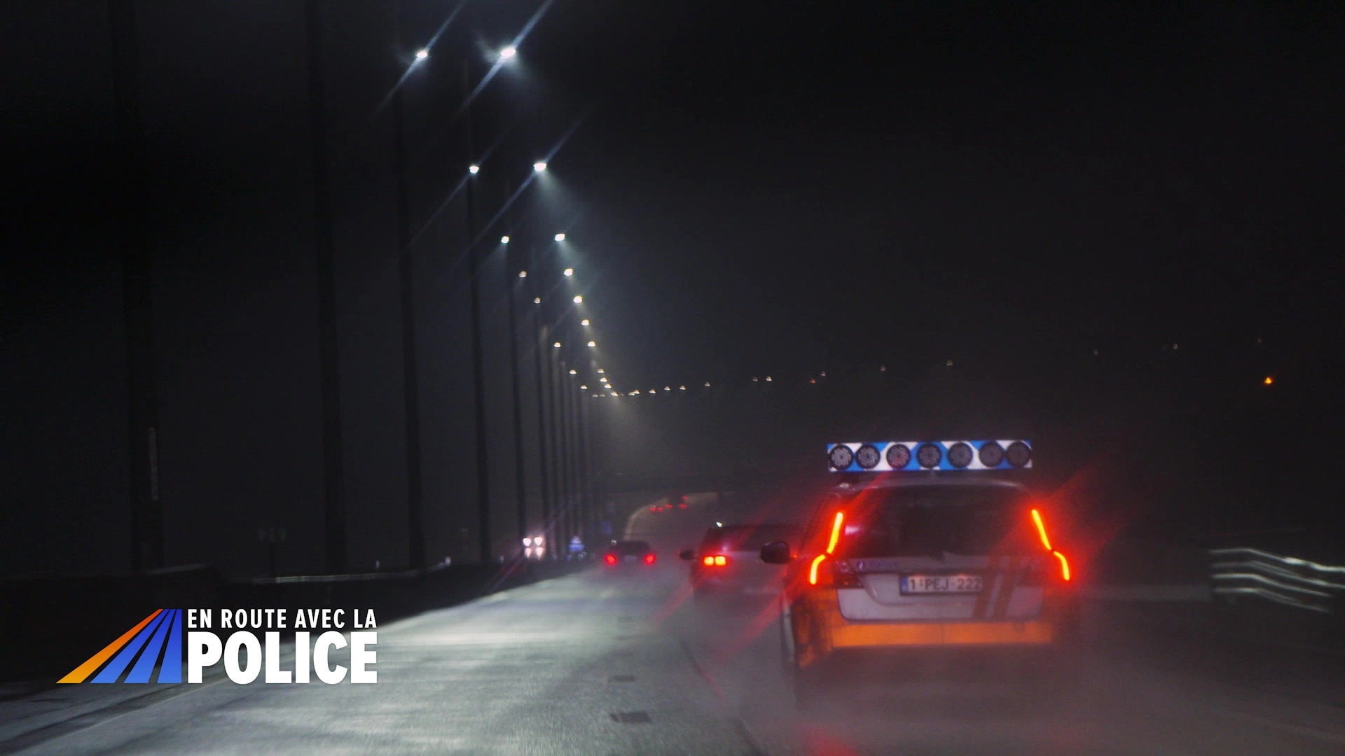 En route avec la police