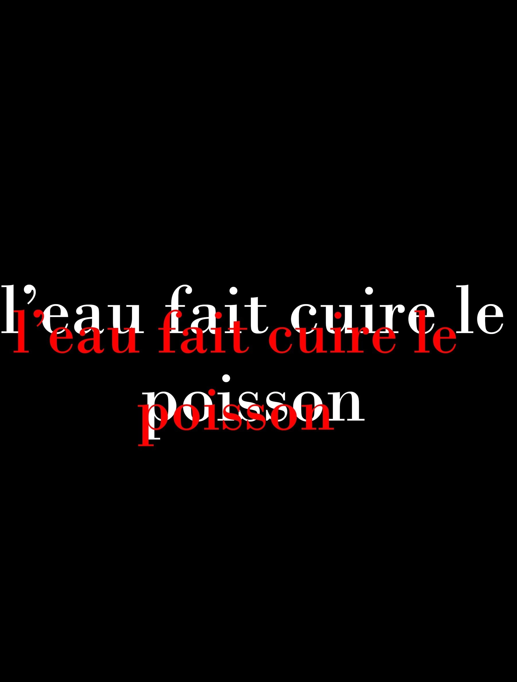 L'eau fait cuire le poisson