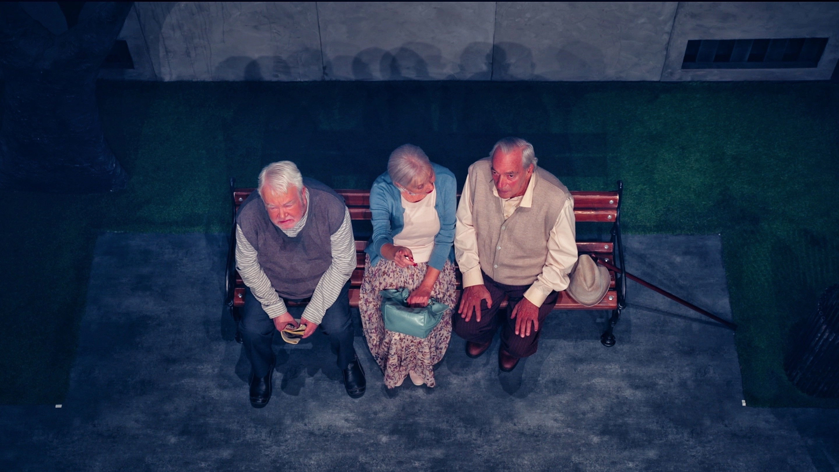 Three on the bench