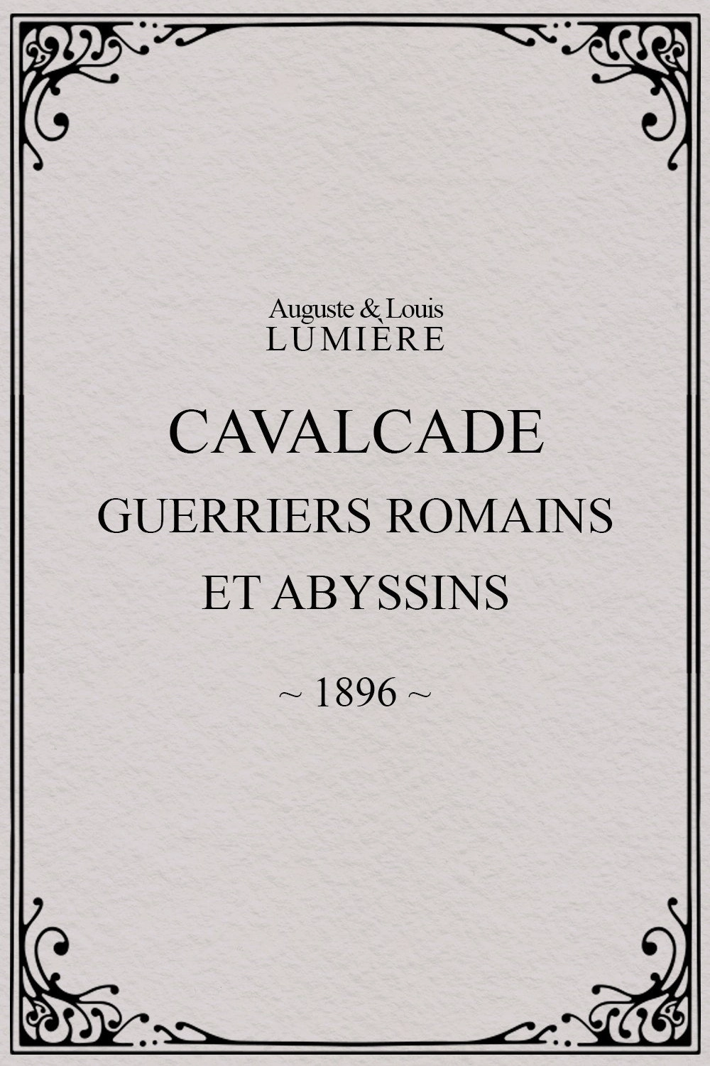 Cavalcade (guerriers romains et abyssins)