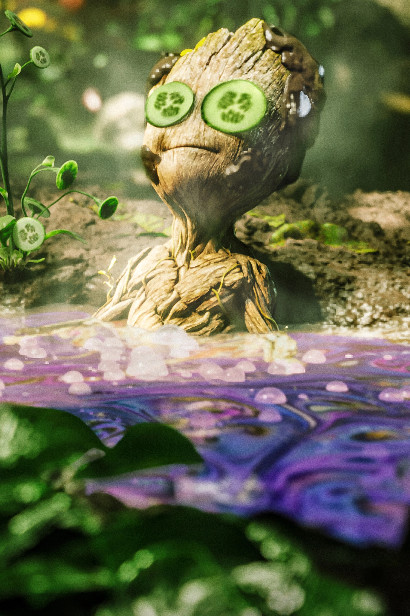 Groot Takes a Bath