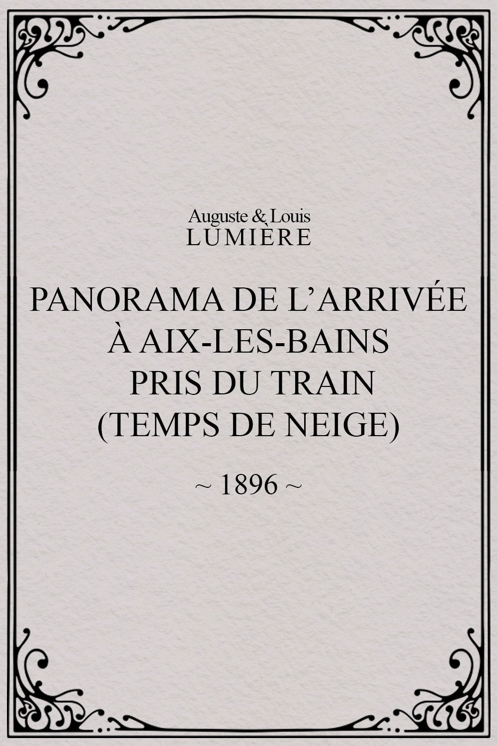 Panorama de l’arrivée à Aix-les-Bains pris du train (temps de neige)