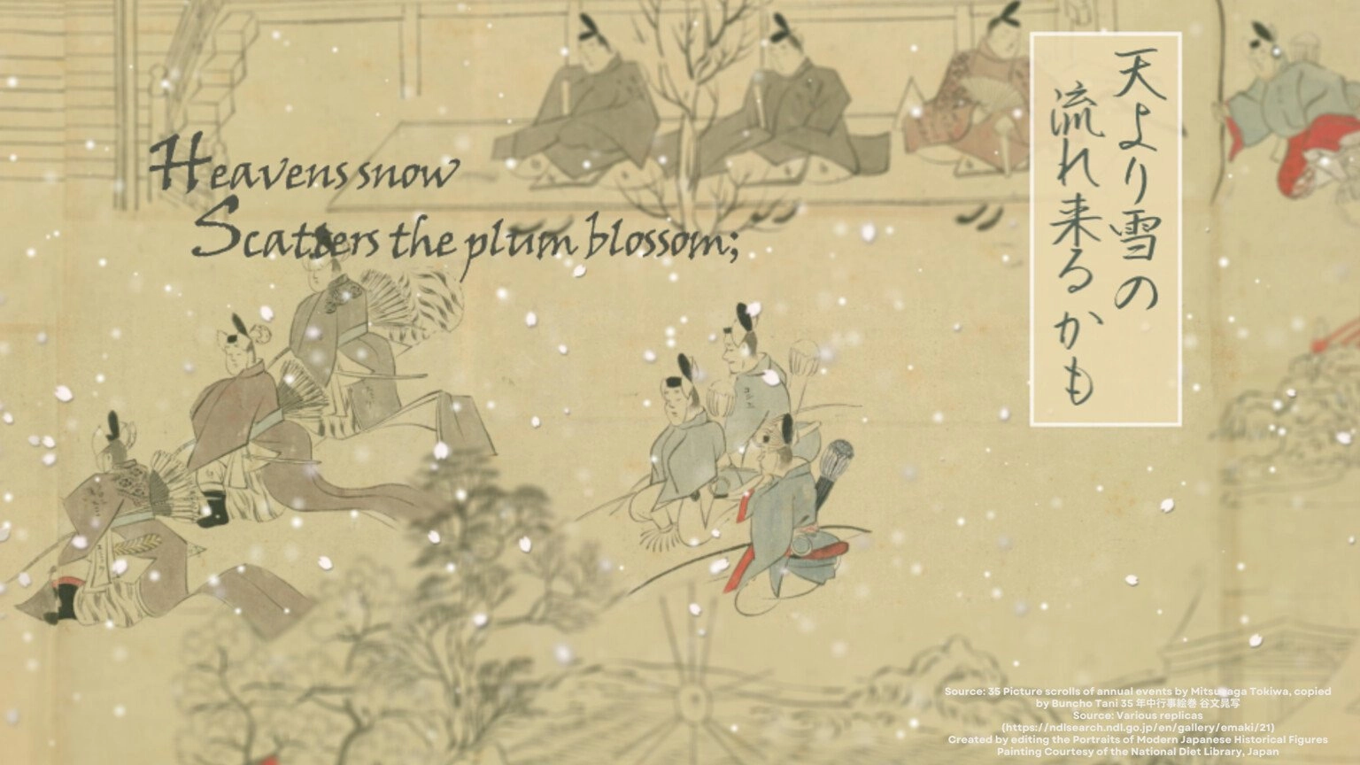 Snow, Moon and Bloom: The Manyoshu - Waka X 3