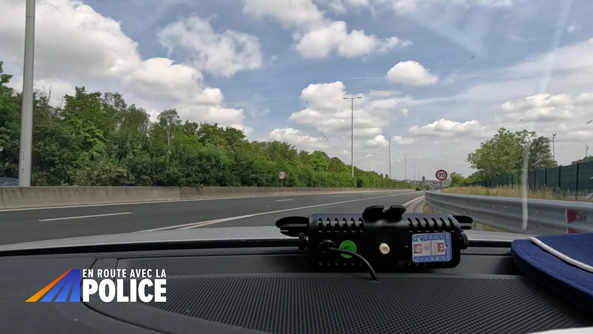En route avec la police