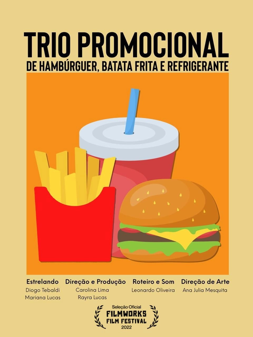 Trio Promocional de Hambúrguer, Batata Frita e Refrigerante