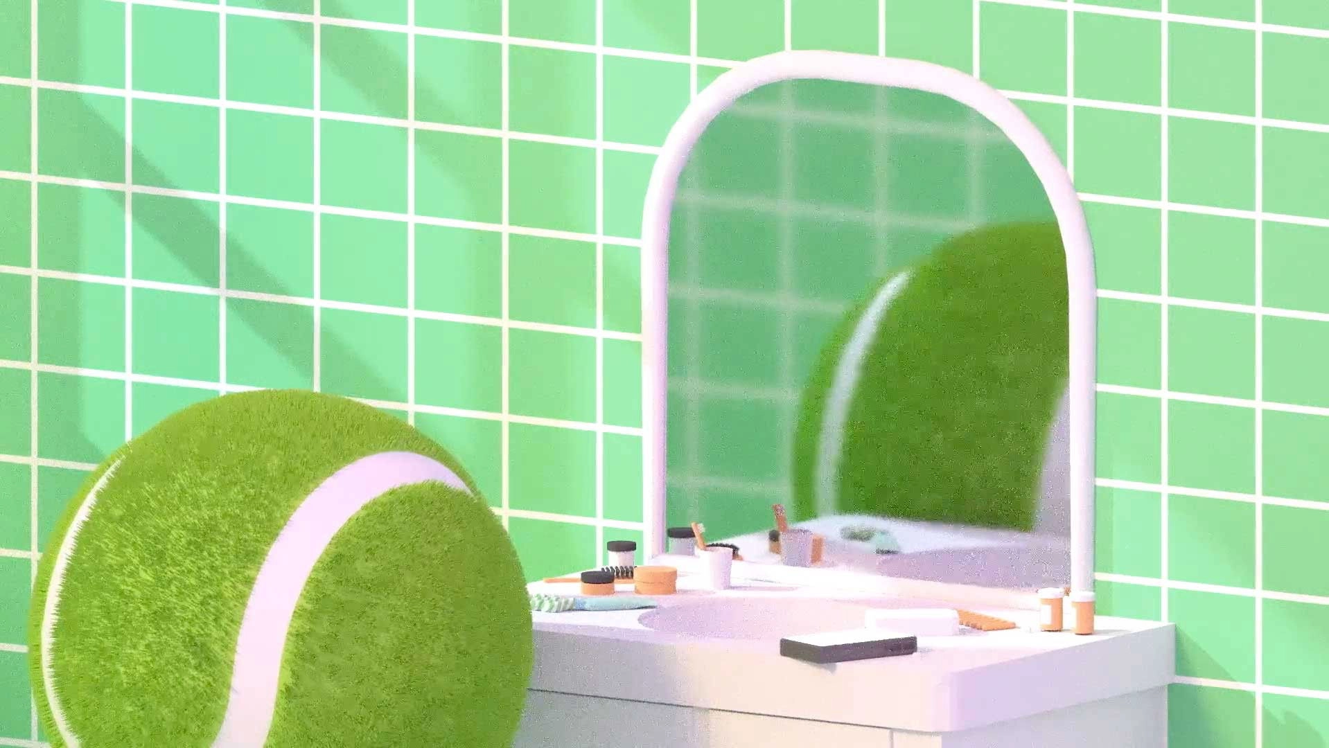 Tennis Ball on His Day Off