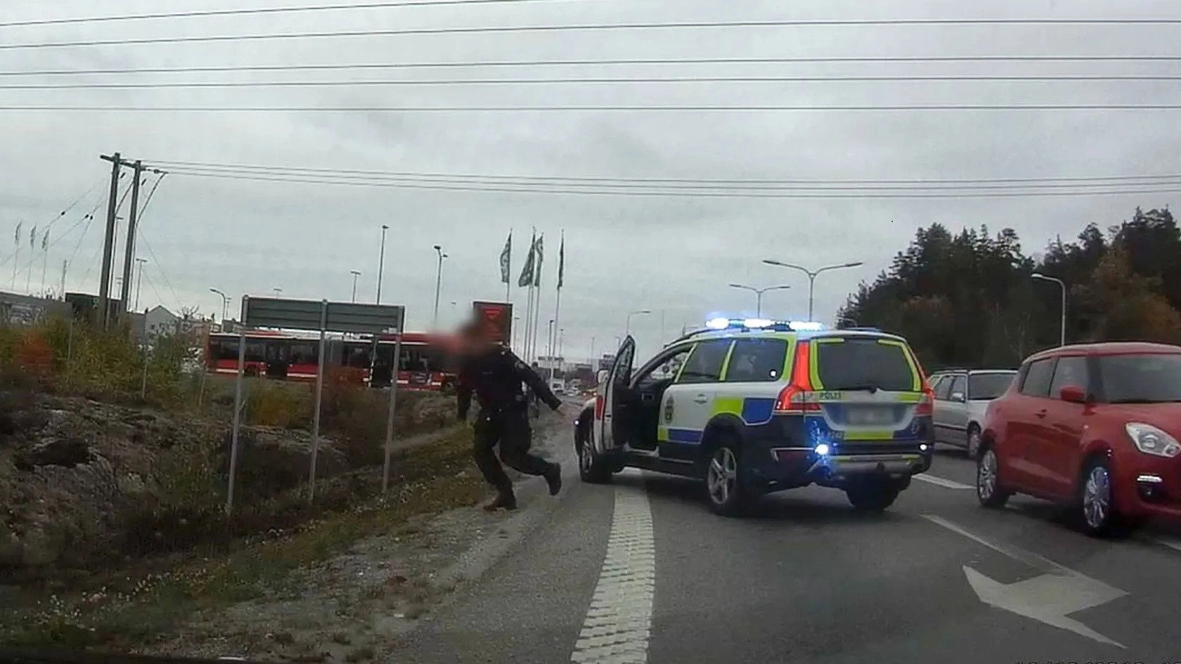 Fångat på polisens kamera