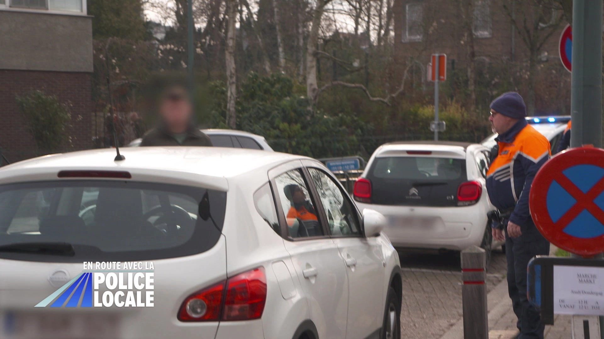 En route avec la police
