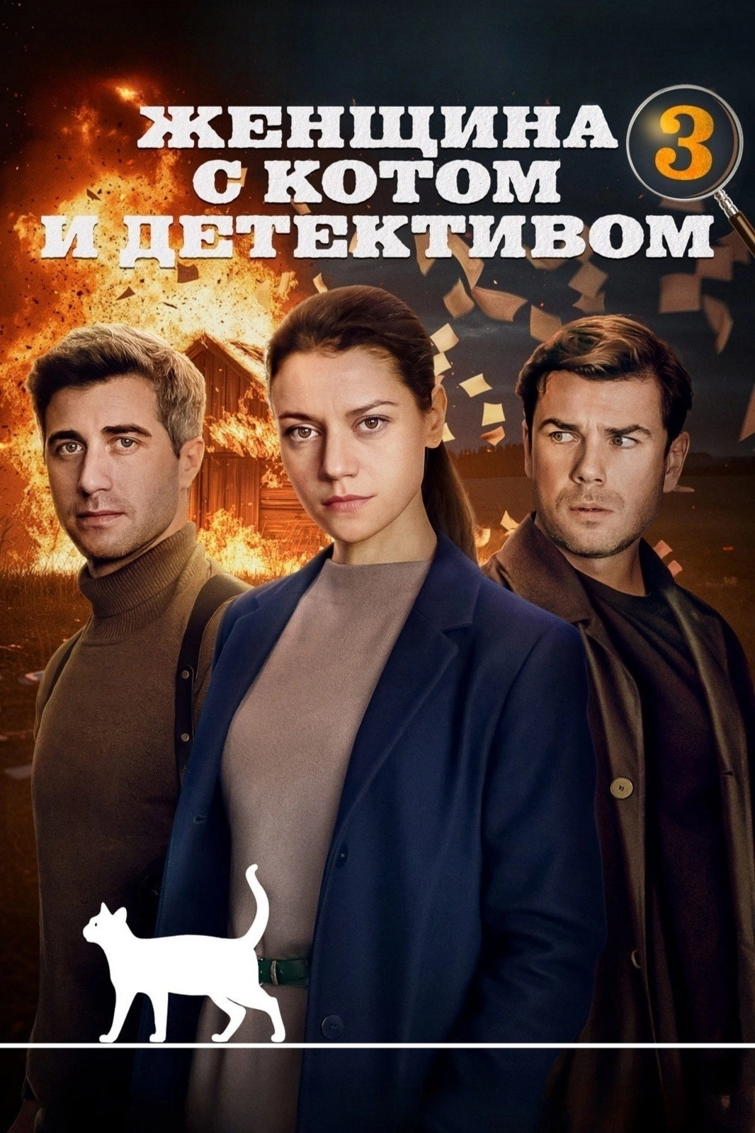 Женщина с котом и детективом