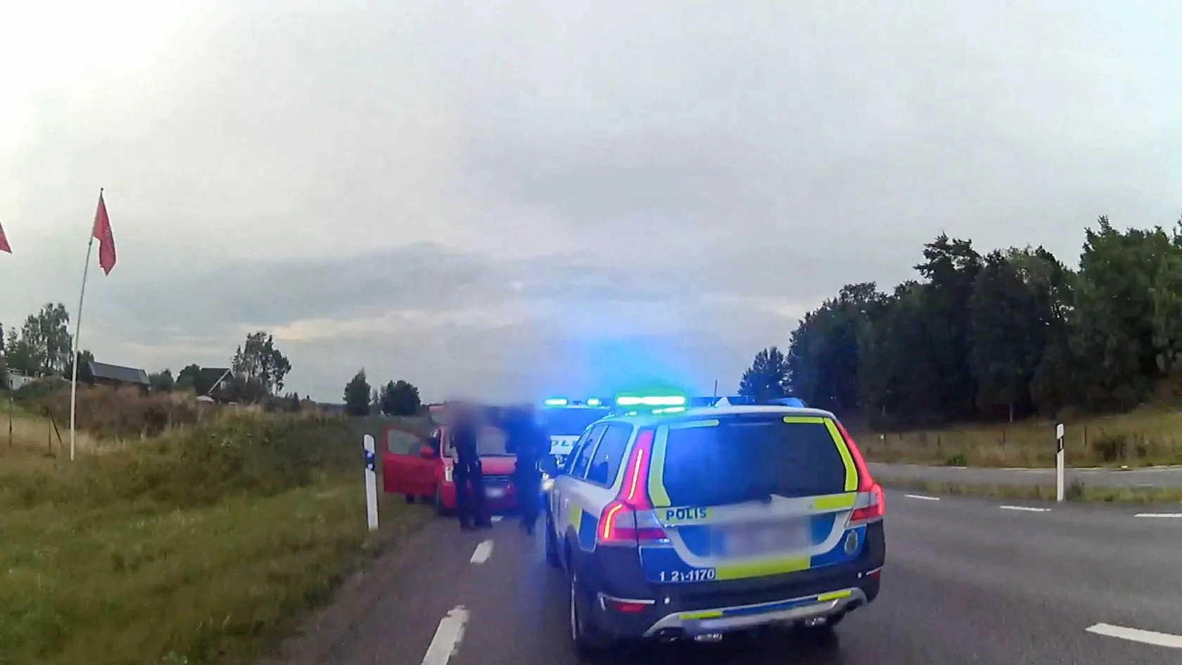 Fångat på polisens kamera