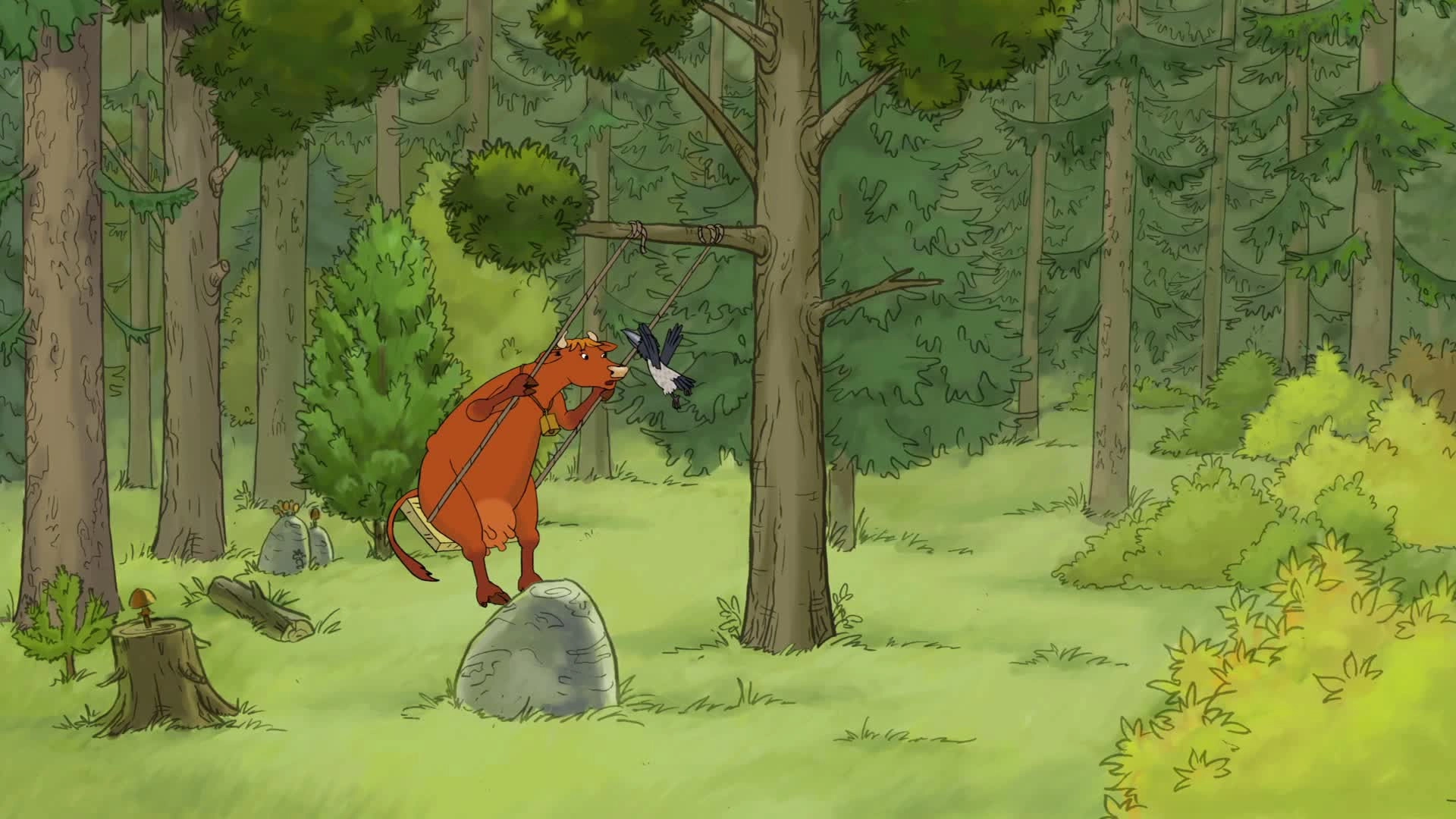 Mama Moo and the Crow