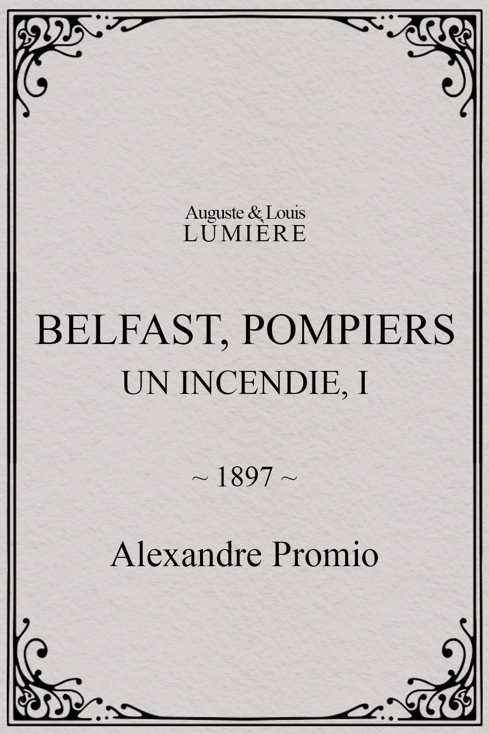 Dublin, pompiers : Un Incendie, I