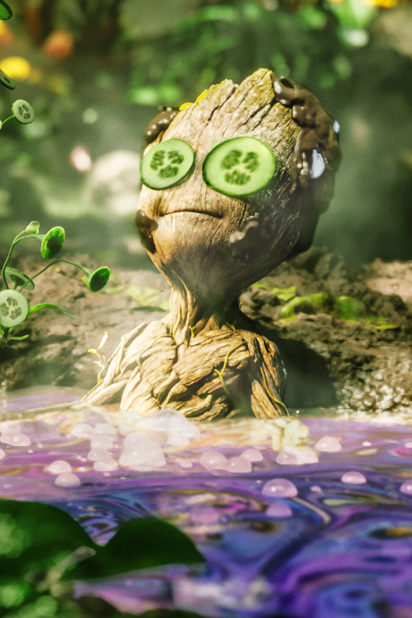 Groot Takes a Bath