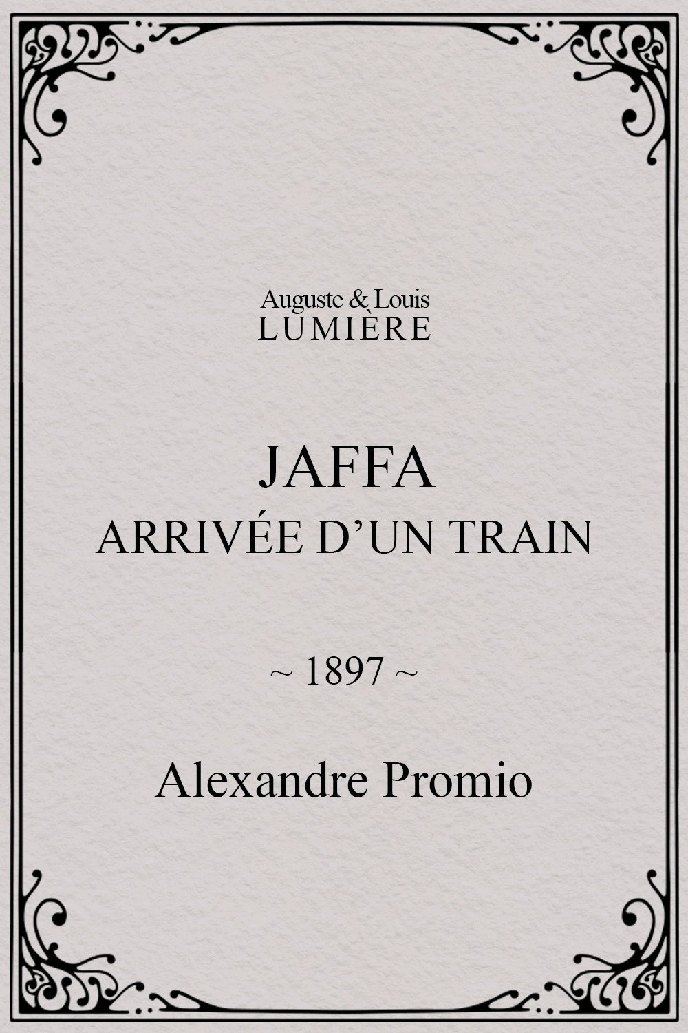 Jaffa : arrivée d’un train