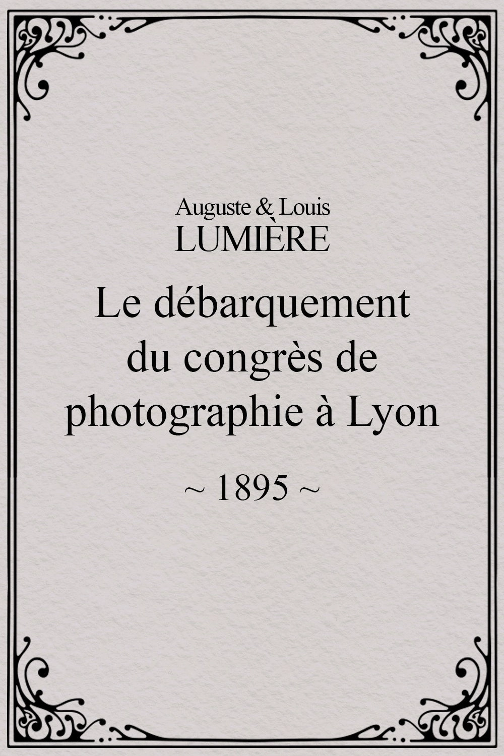The Photographical Congress Arrives in Lyon