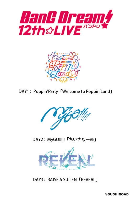 BanG Dream! 12th☆LIVE DAY1 : Poppin'Party 「Welcome to Poppin'Land」